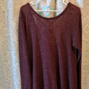 Burgundy Open Back Top